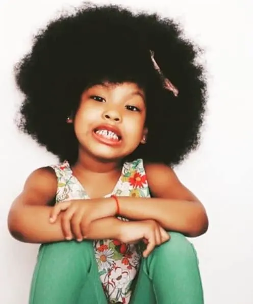 afro hairstyle for little girl