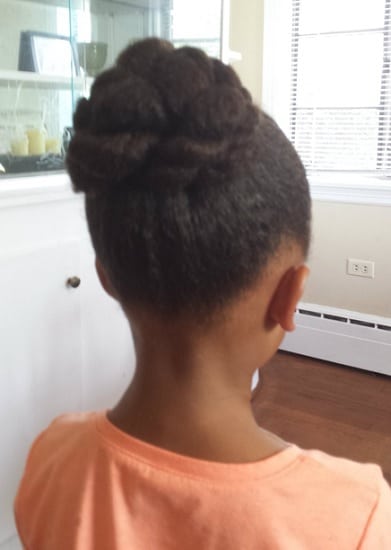 hairstyle with bun for little girl