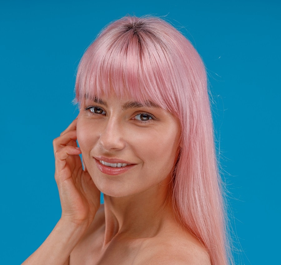 Natural looking pink hair
