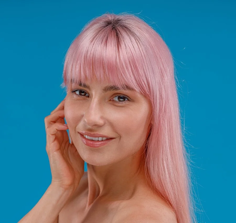 natural looking pink hair