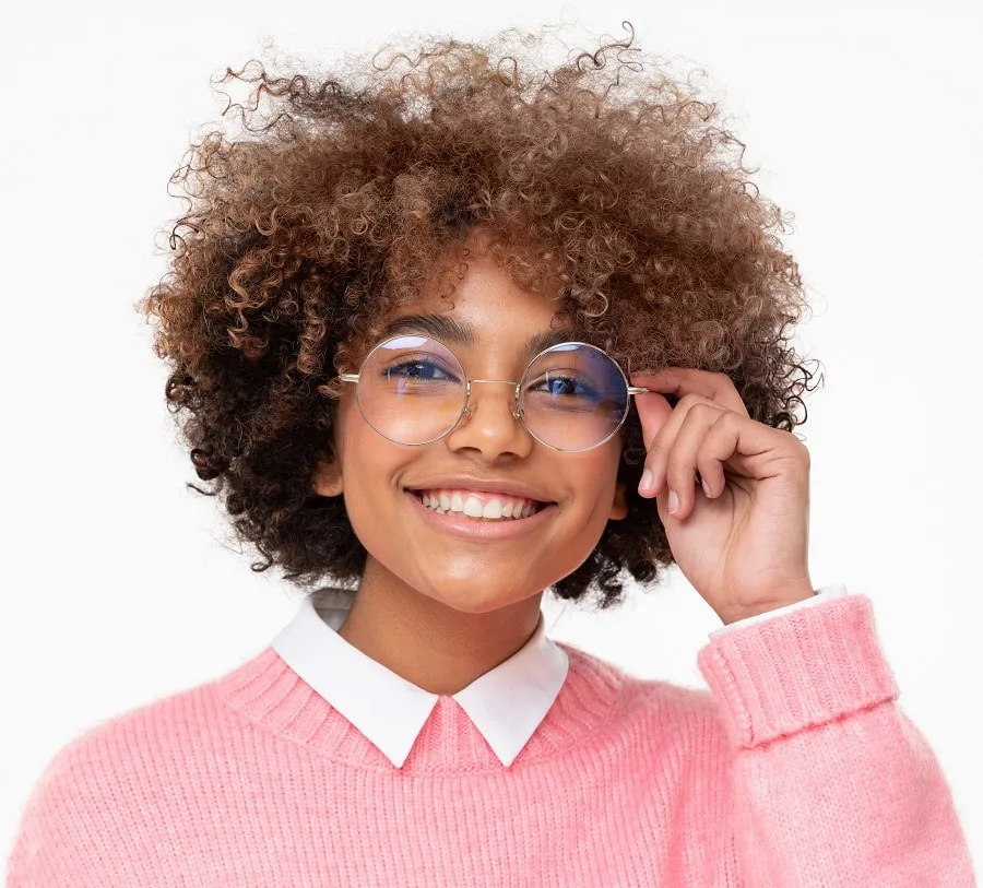 nerd hairstyle for afro girls