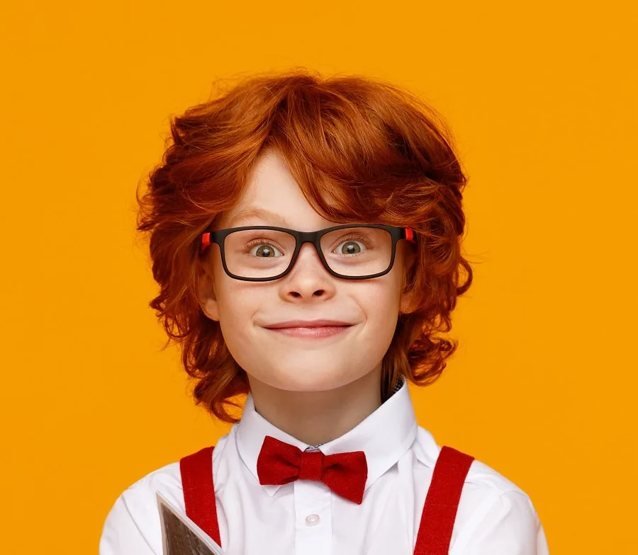 nerd hairstyle for boys with red hair