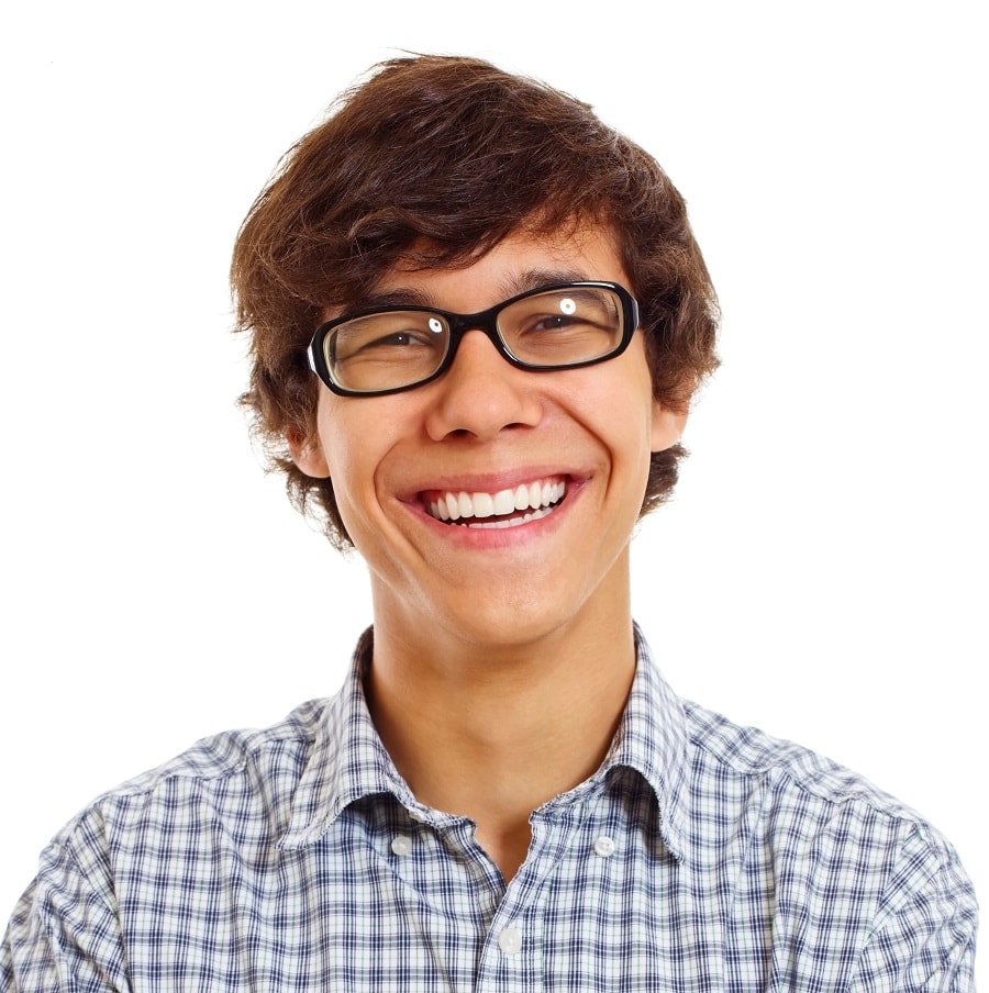 nerd hairstyle for boys with thick hair