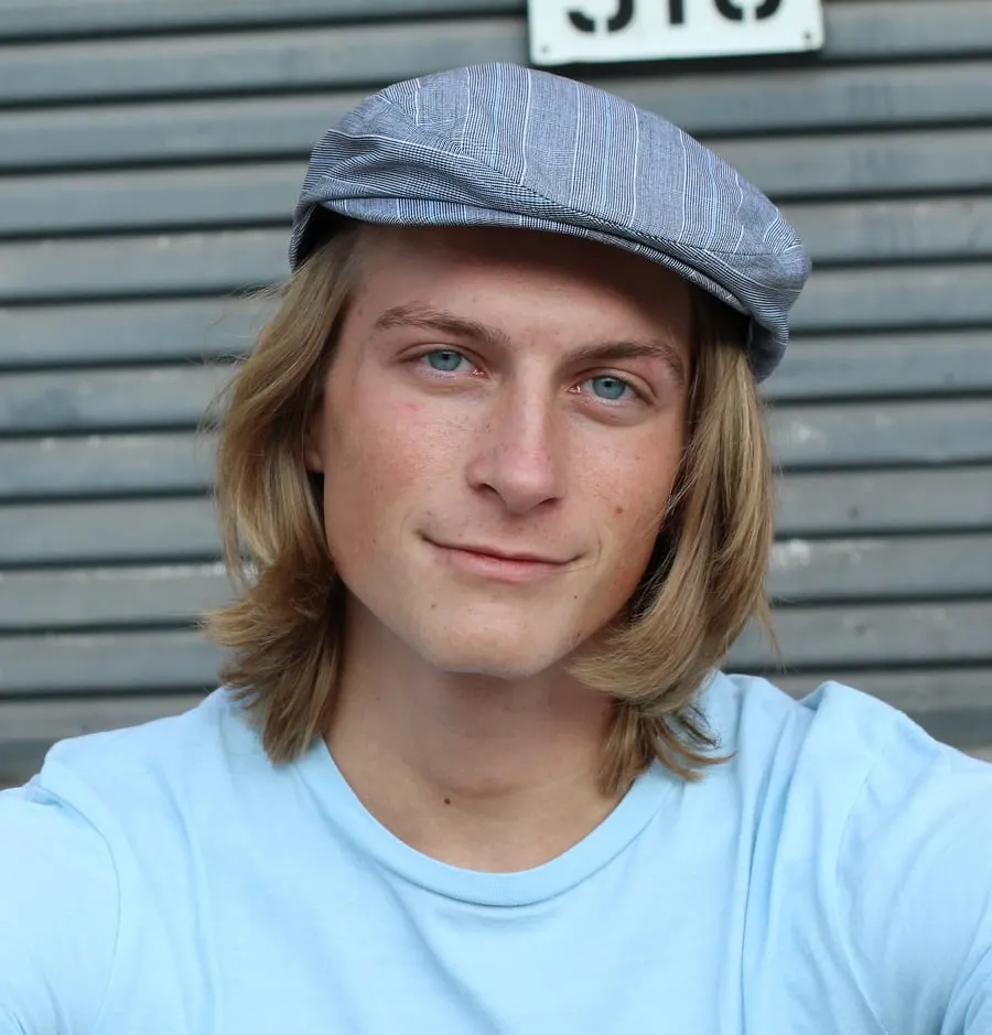 newsboy cap for men with medium hair
