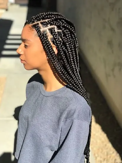 single braided hairstyle for nigerian women