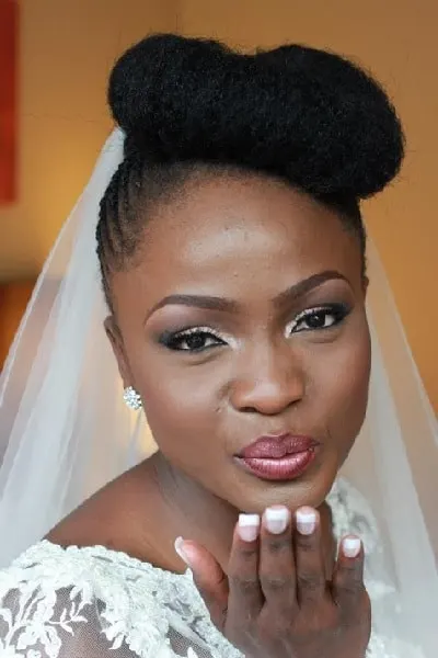 nigerian wedding bun hairstyle