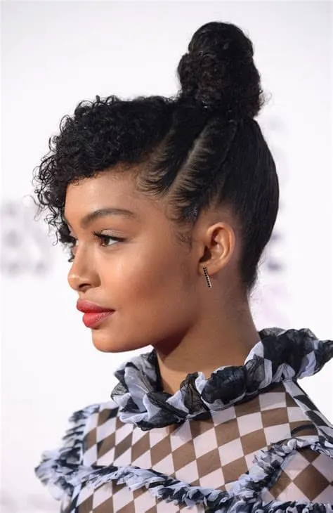 mini ninja bun for black women