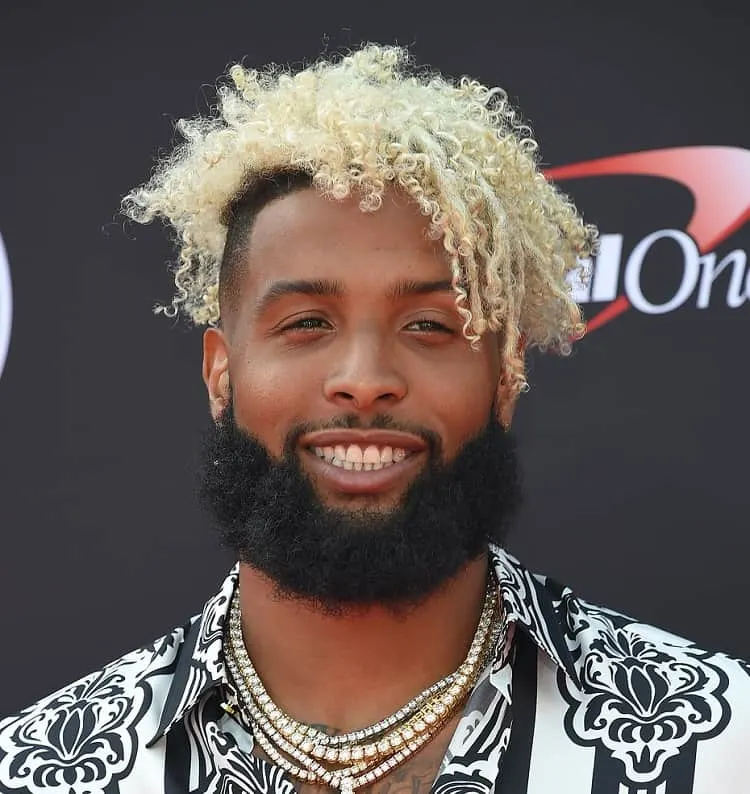 odell beckham jr. with blonde hair