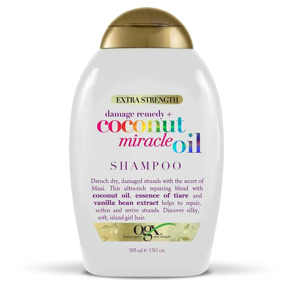 ogx extra strength damage remedy, coconut miracle oil shampoo
