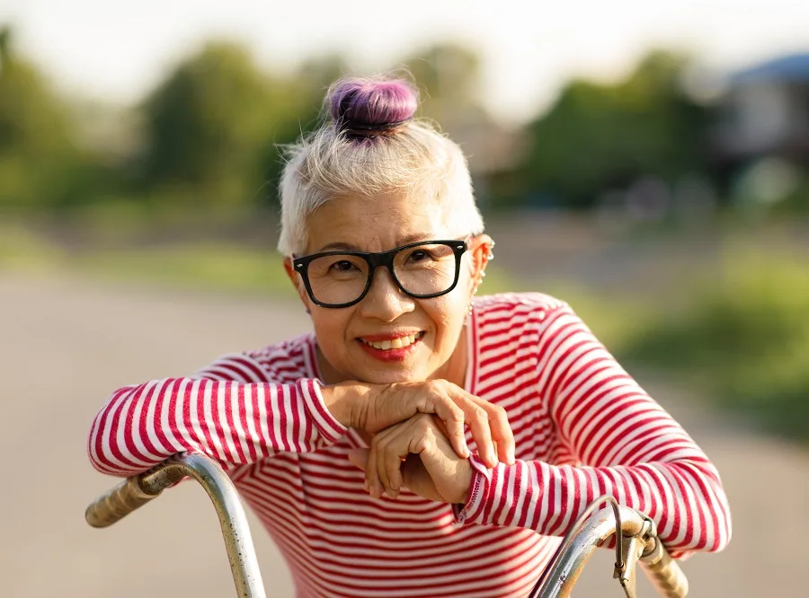 top knot for older women