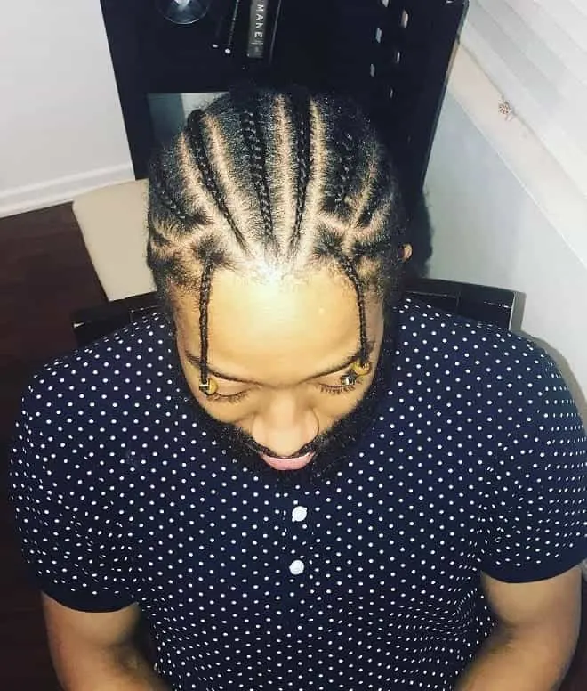 Omarion braids with thin cornrows