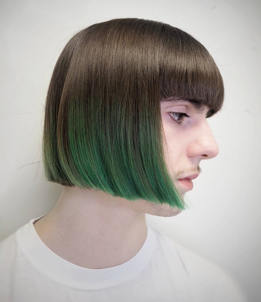 ombre bob for men