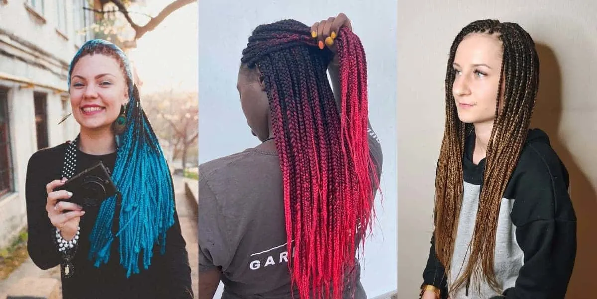 ombre braided hairdo for girls
