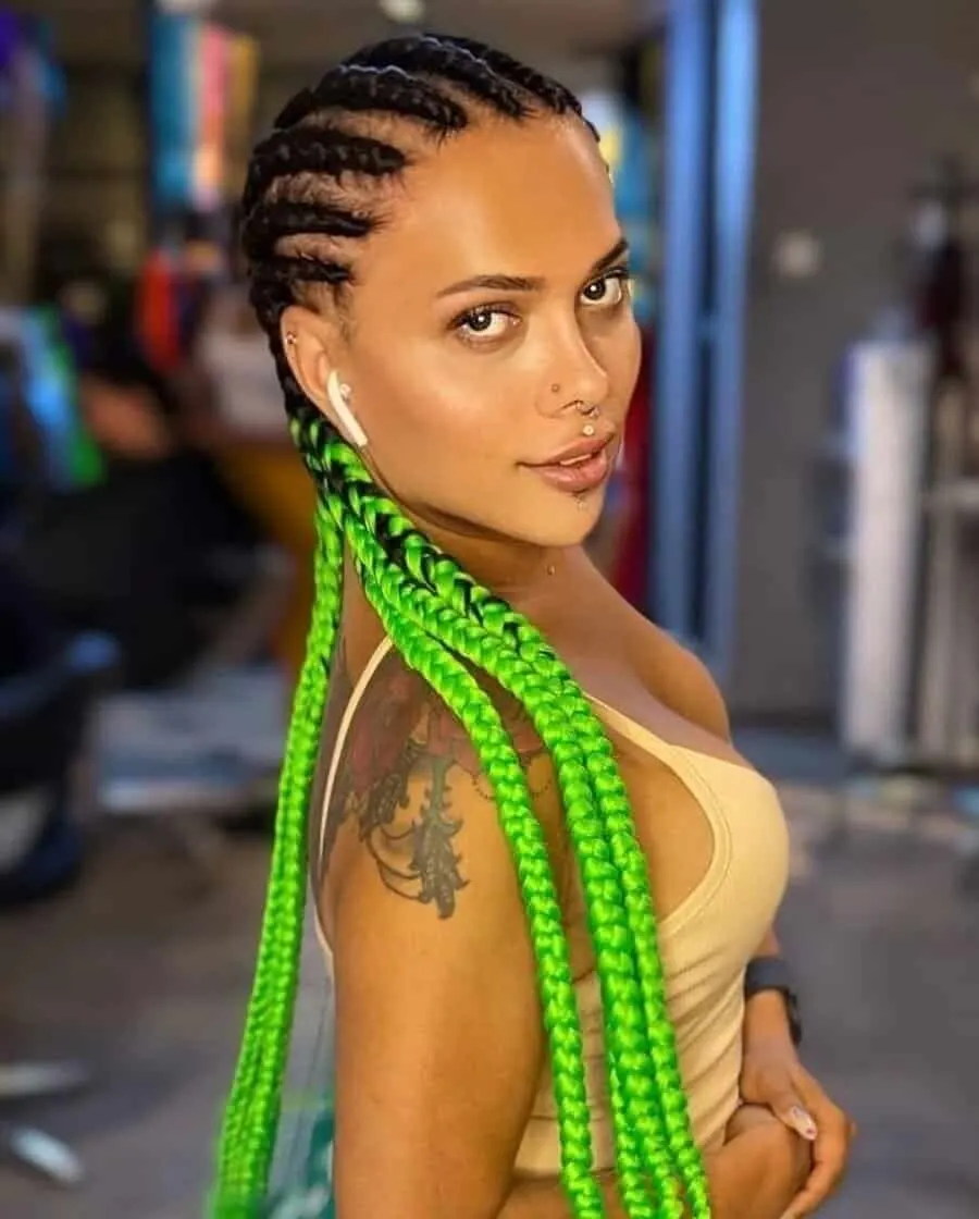 ombre cornrow braids