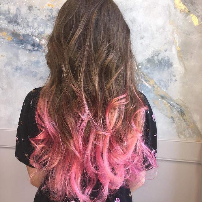 pastel pink ombre hair 
