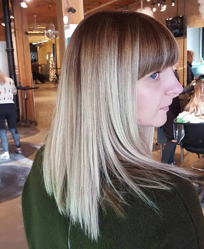 ombre hairstyle with bangs