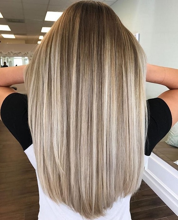 honey blonde ombre for straight hair