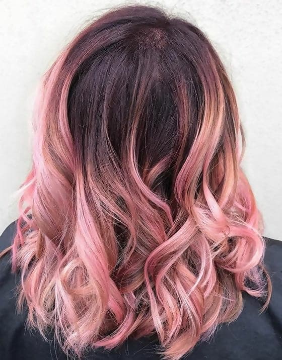  Pastel Pink Medium Ombre Hairstyle