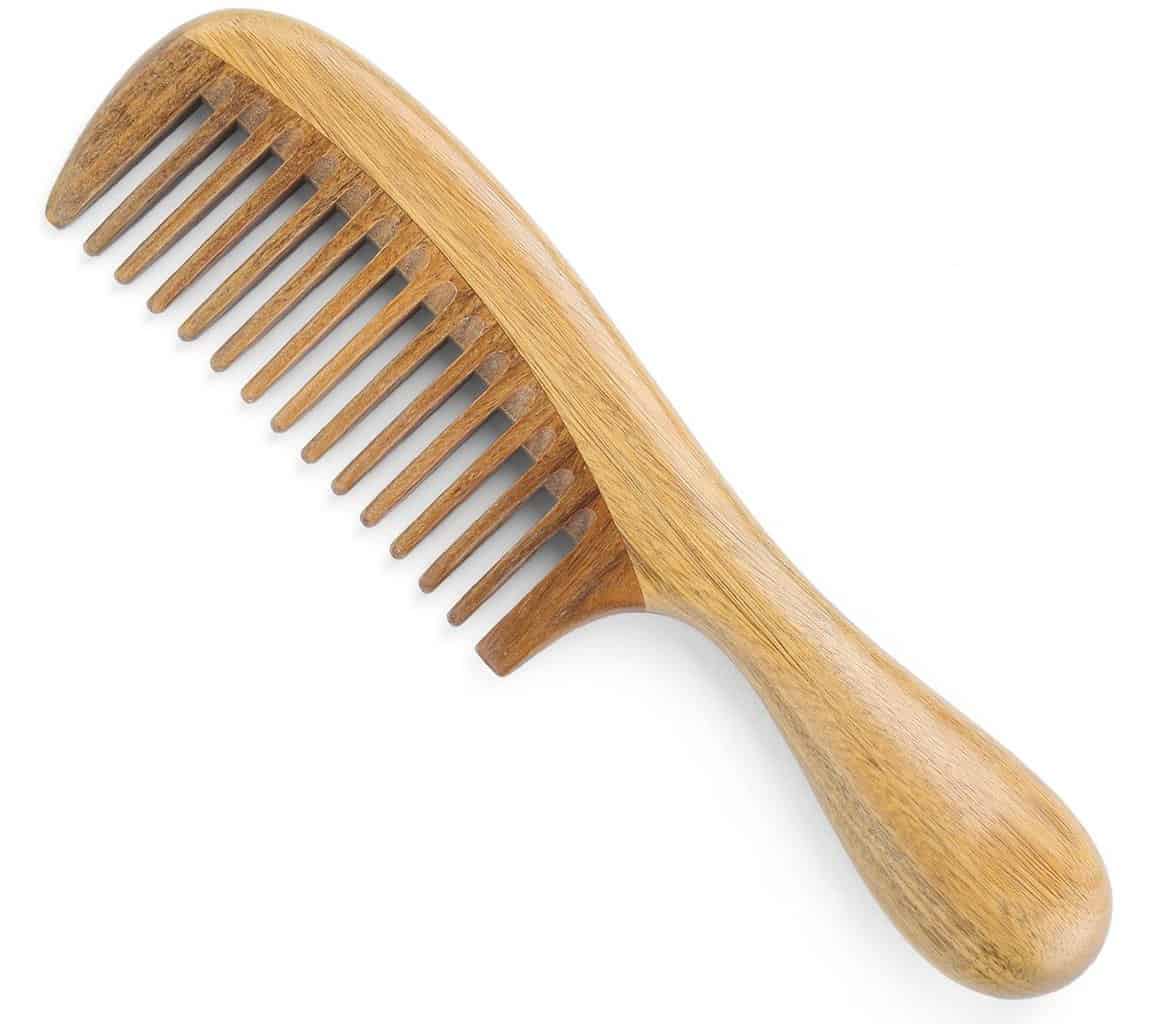 onedor handmade 100% natural green sandalwood hair combs