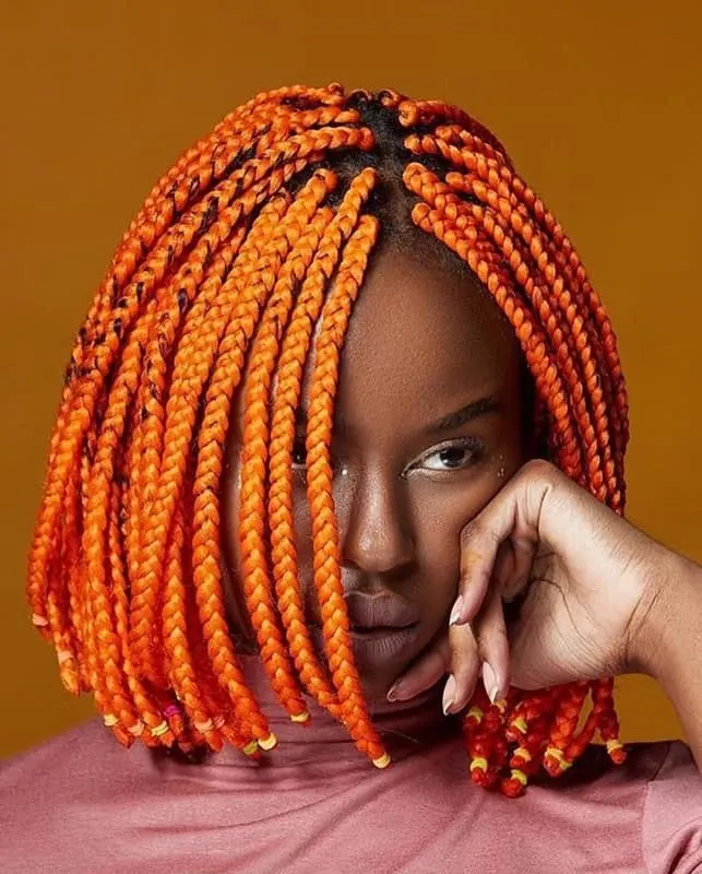 orange box braids