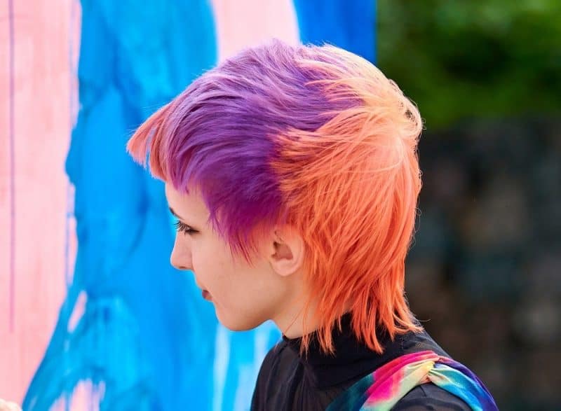orange and purple hair color