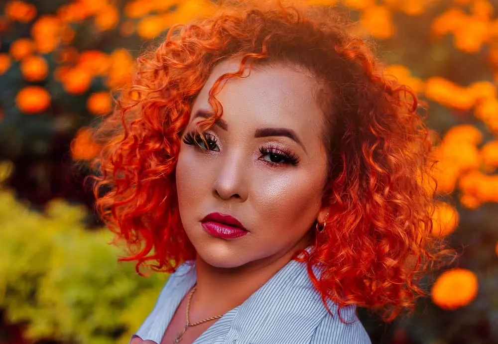 orange hair color for Hispanic girls
