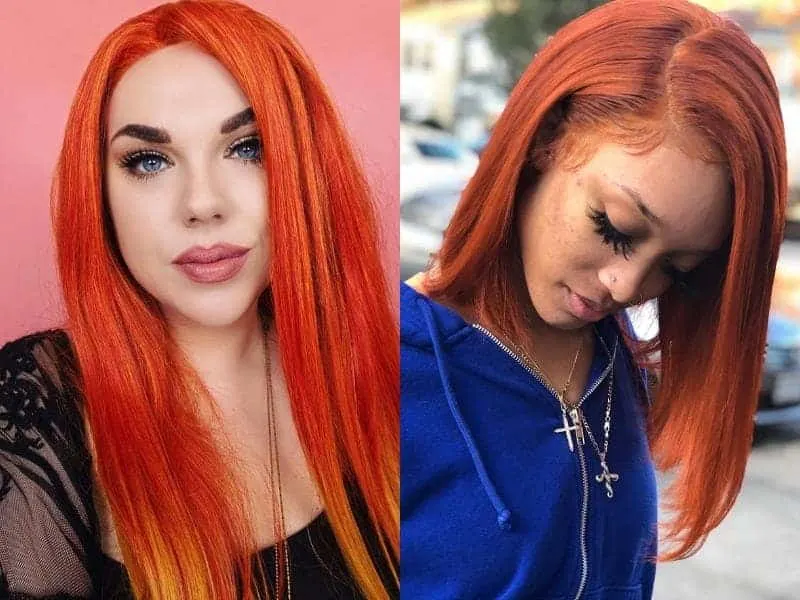 Orange Hair Weave