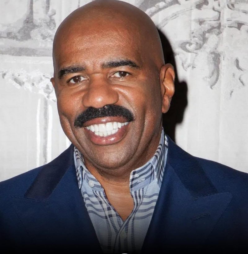 Steve Harvey with thick painter's brush mustache