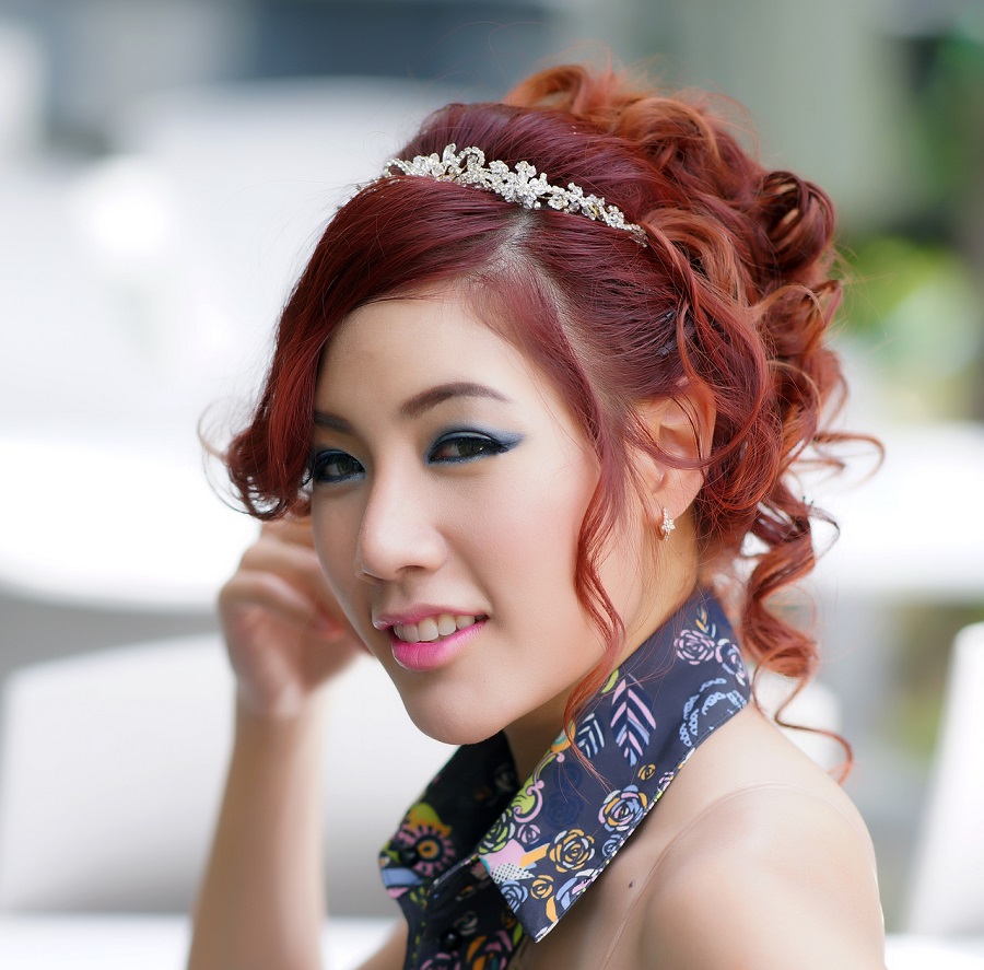 party hairstyle for asian girls