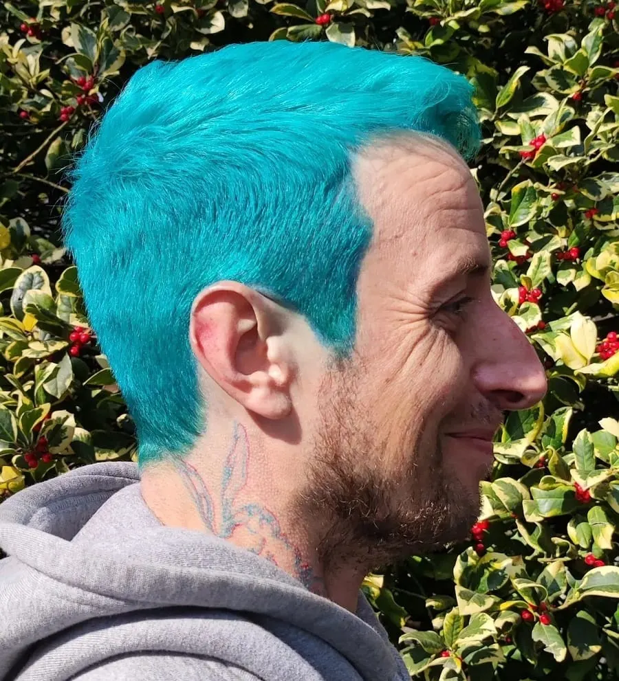 pastel blue hair color for men above 50