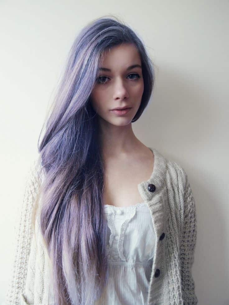 long lavender hair