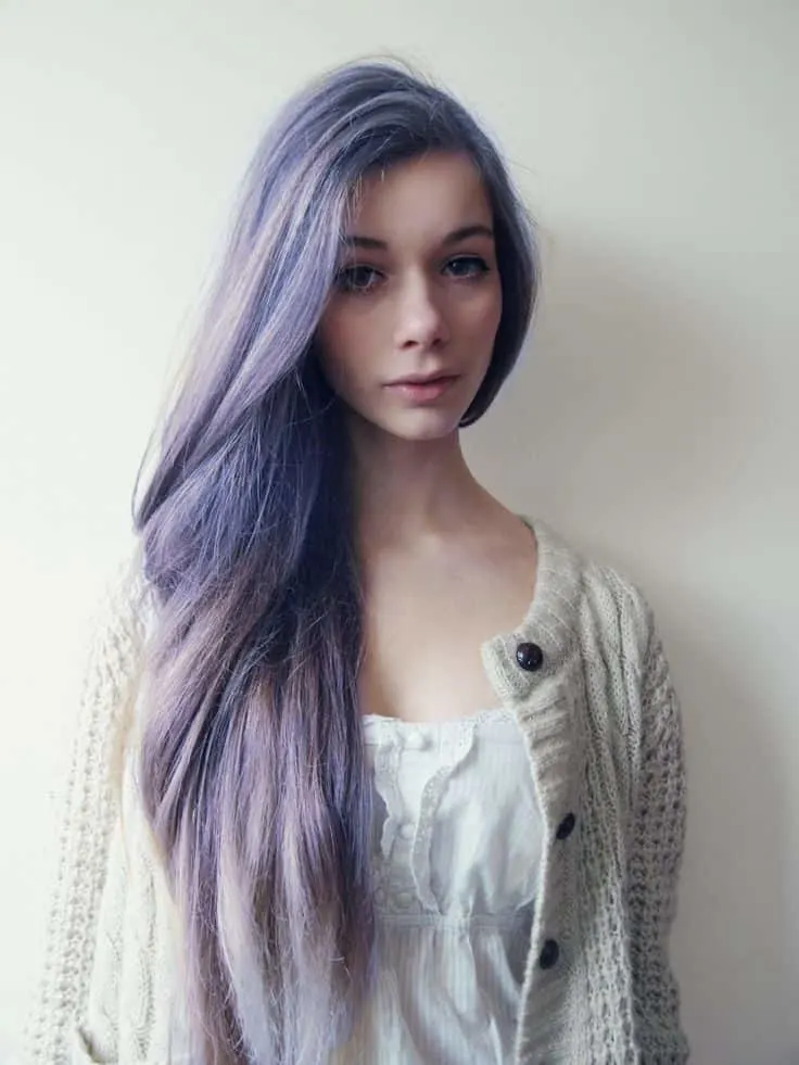 long lavender hair