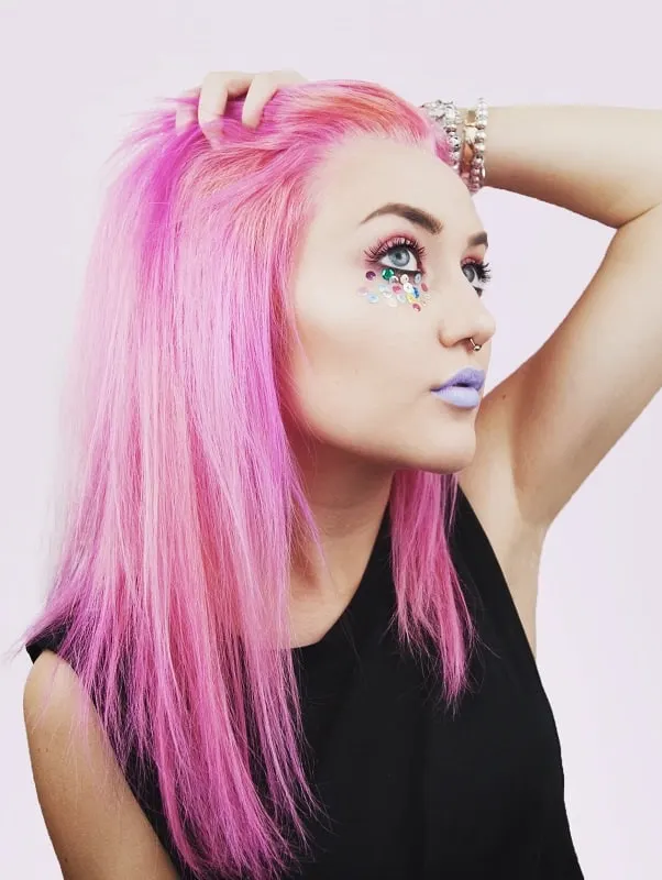 light pastel pink hair