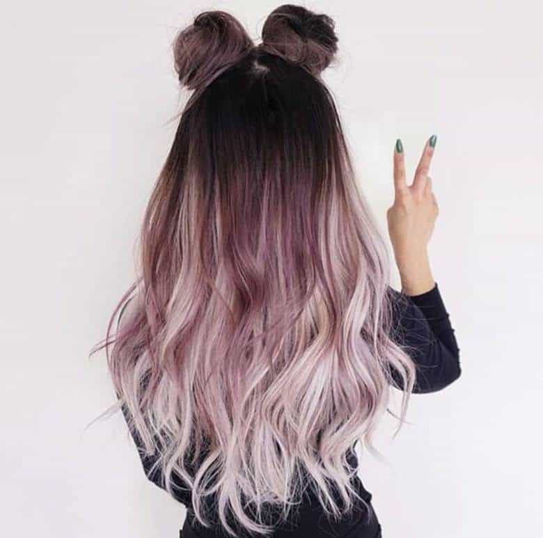 ashy pink pastel ombre