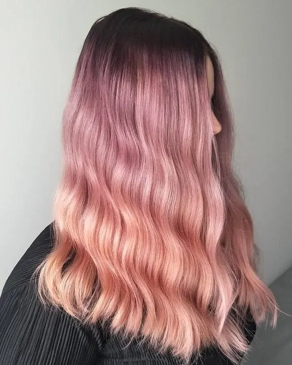 long pastel pink hair for women