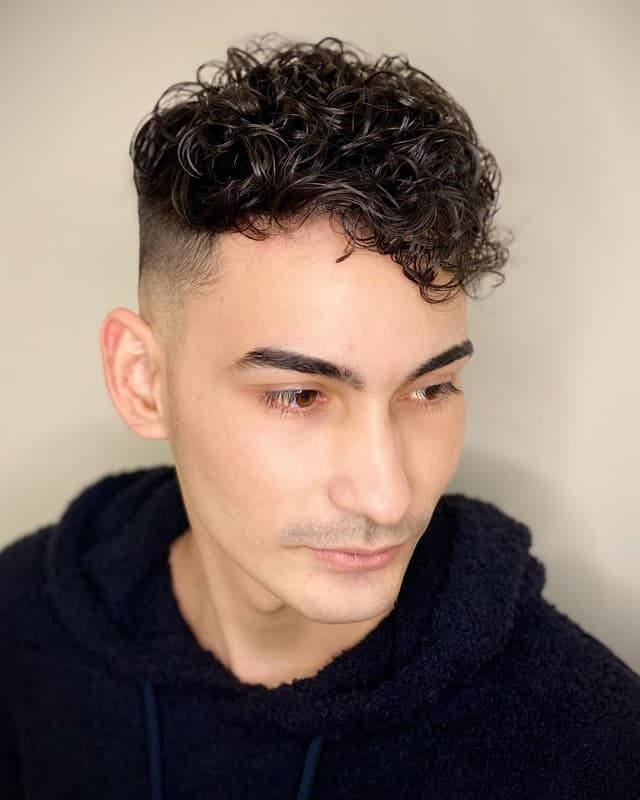 perm with fade for men