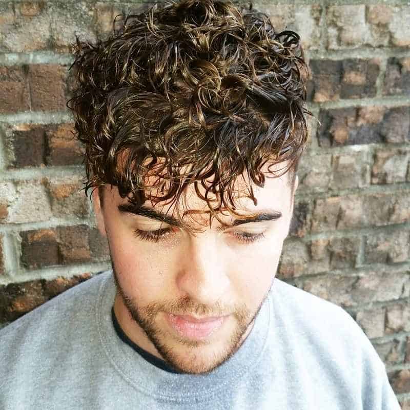 guys hairstyle with front perms