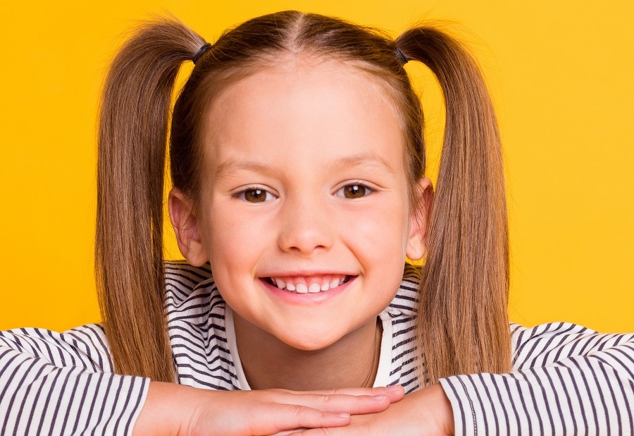 picture day hairstyle with pigtails