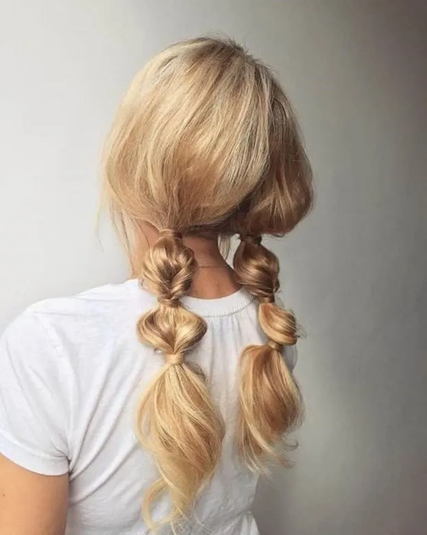 bubble pigtail braids