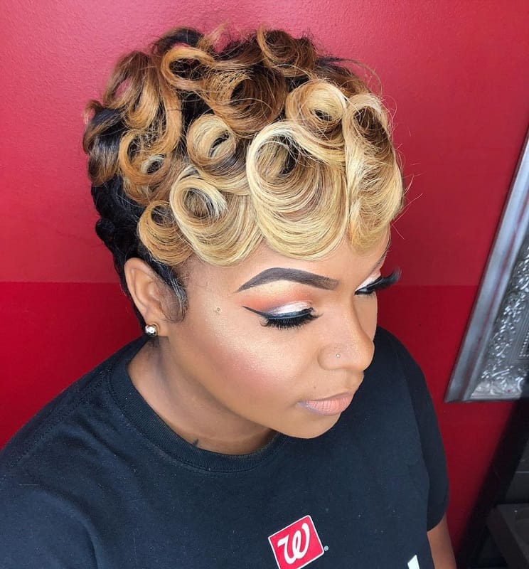 25 Sensational Pin Curls On Black Hair 9560