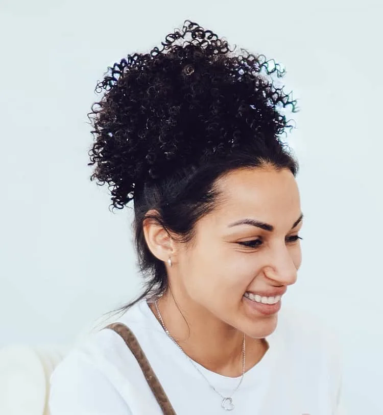 pineapple puff hair