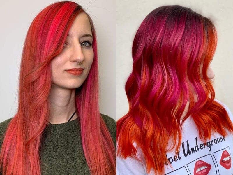 Pink And Orange Hair