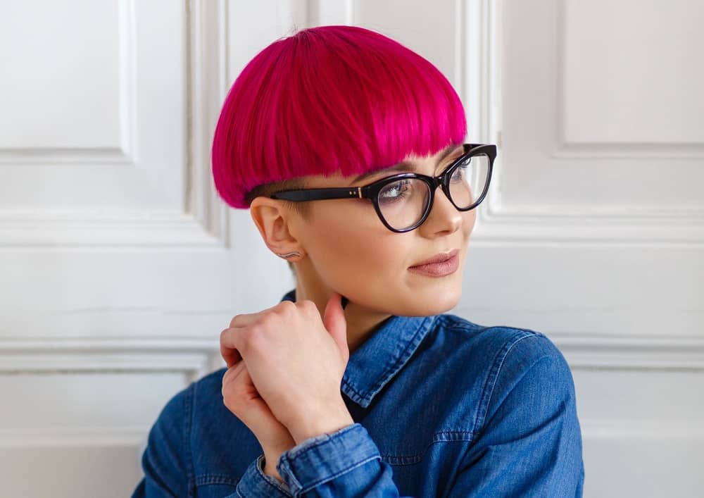 pink bowl cut