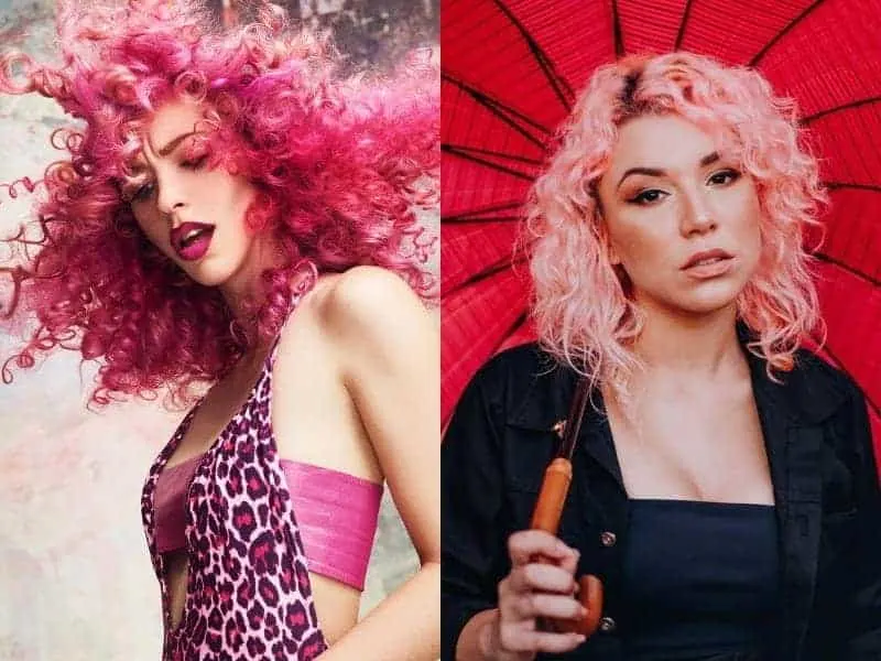 Pink Curly Hair