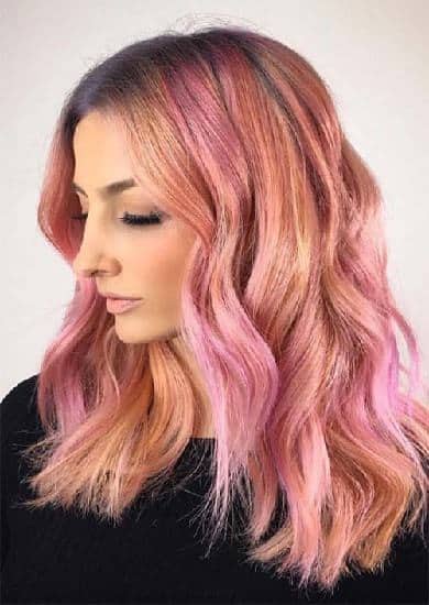 Blorange pink hair for women