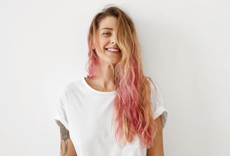 Pink and Blonde Hair Extensions - wide 8