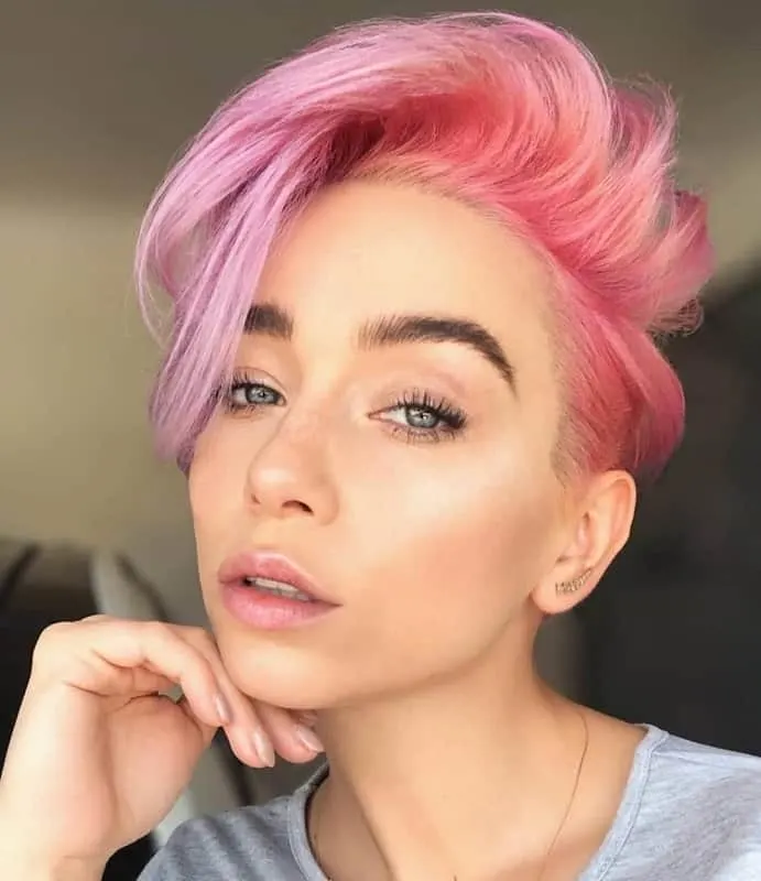 Elegant Pink Pixie Cut for women