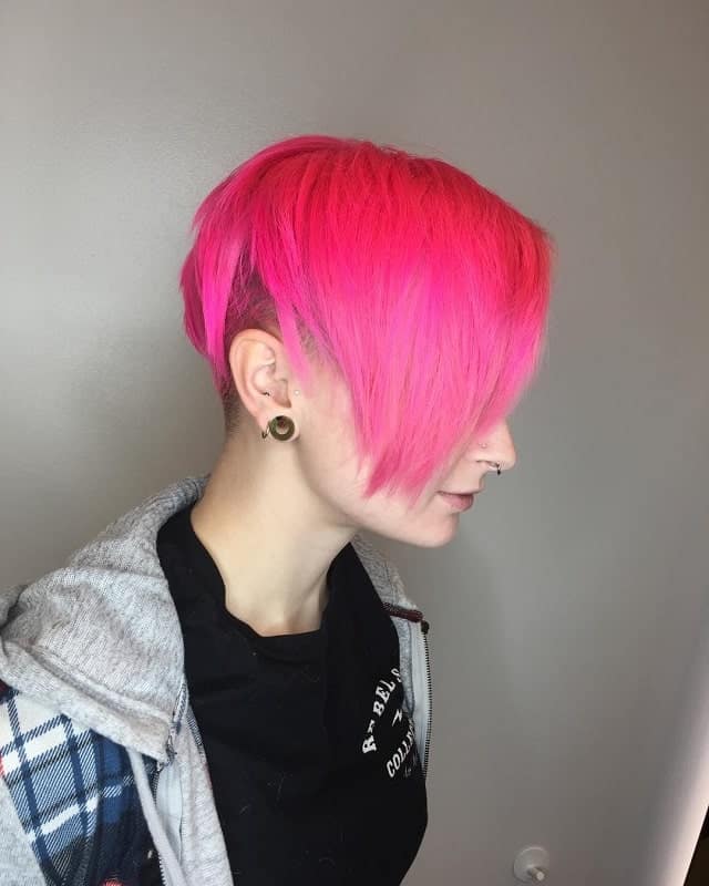 pink pixie cut for girls