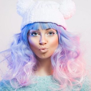 pink, purple and blue hairstyles