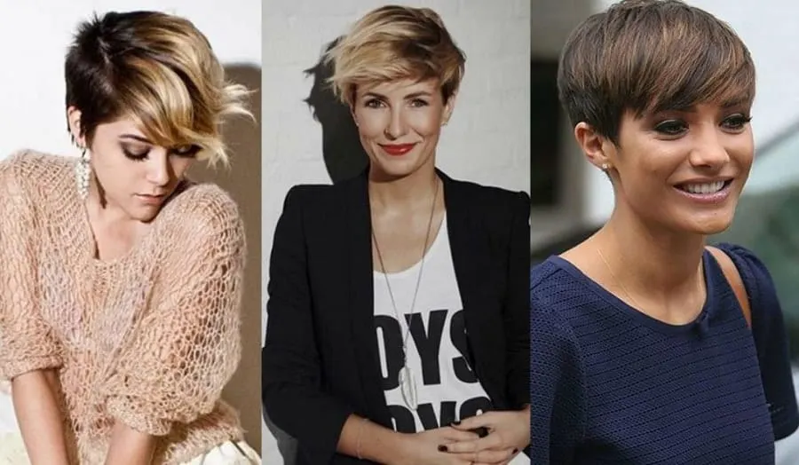 Pixie cut for different face shapes